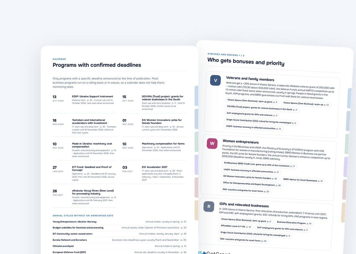 Calendar of confirmed deadlines and the index of applicant statuses