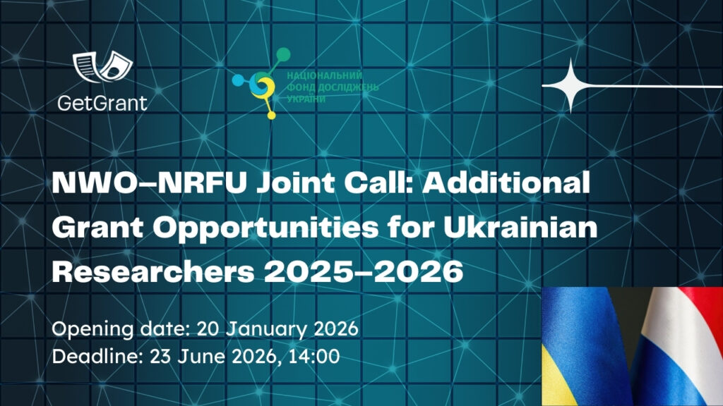 NWO–NRFU Joint Call: Additional Grant Opportunities for Ukrainian Researchers 2025–2026