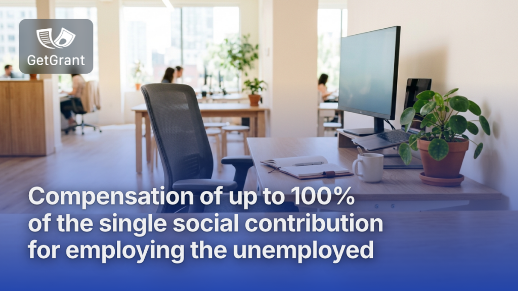Compensation of up to 100% of the single social contribution for employing the unemployed