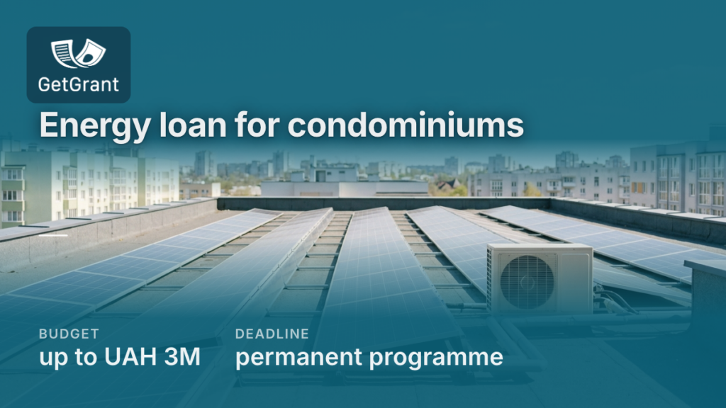 Loan for condominium associations in Ukraine: up to UAH 3 million for generators, solar and heat pumps, state covers up to 70%
