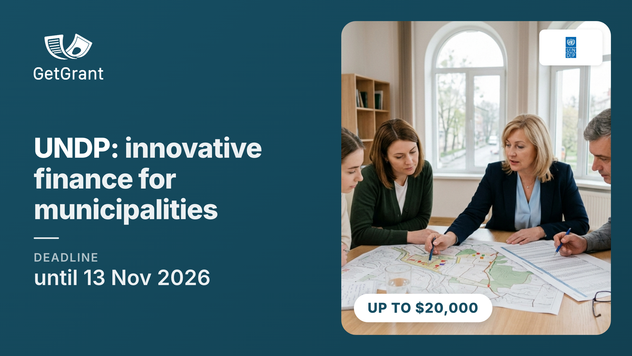 EU and UNDP: up to $20,000 and expert support for M4EG member municipalities to launch innovative finance, from revolving funds to bonds, apply by 13 November